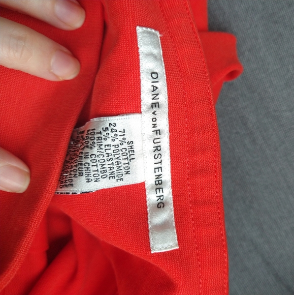 Diane Von Furstenberg orange pleated skirt - Picture 6 of 8